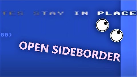 C64 COMMODORE SIDE BORDER SPRITES