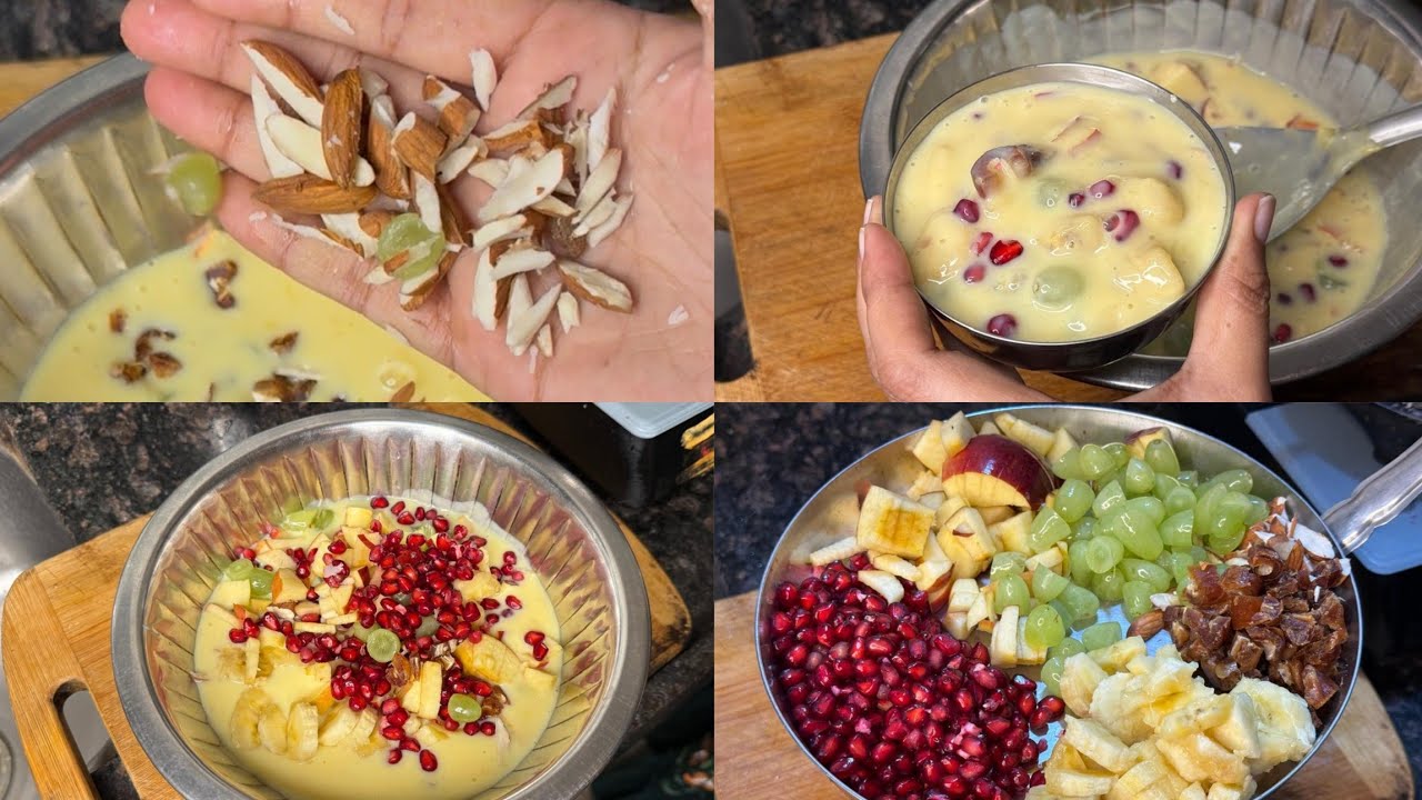 సమ్మర్ స్పెషల్ ఫ్రూట్ సలాడ్😋కస్టర్డ్ పౌడర్ తో సూపర్ టేస్టీ👌#mdtv#food#cooking#recipe#salad#friut 