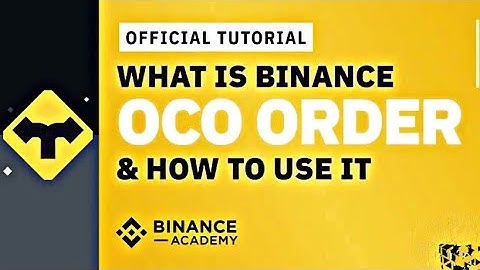 HOW TO SET OCO(One Cancels the Other ☝️) order on  Binance.   .. How Does it Work? ☝️