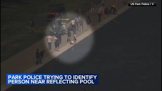 Reflecting Pool liner was cut with a sharp knife or razor, National Park Service says