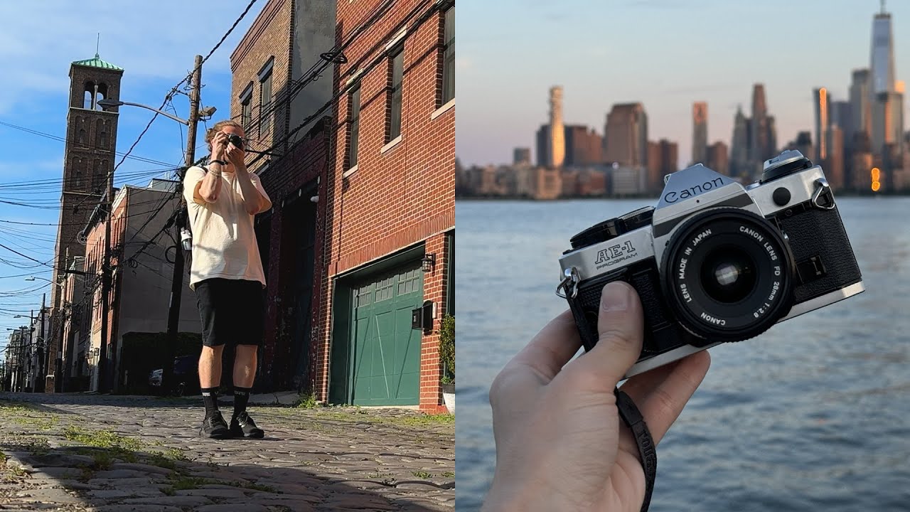 Летний день пленочной фотографии в Хобокене, Нью-Джерси // Canon AE-1