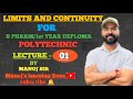 Limits and continuity || Remedial mathematics|| B pharmacy ||polytechnic|| BTech with examples🔥