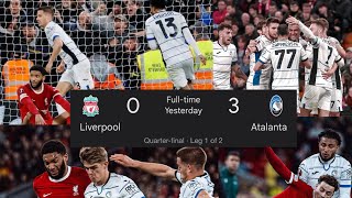Liverpool 0-3 Atalanta at Anfield this is unbelievable Europa league first leg