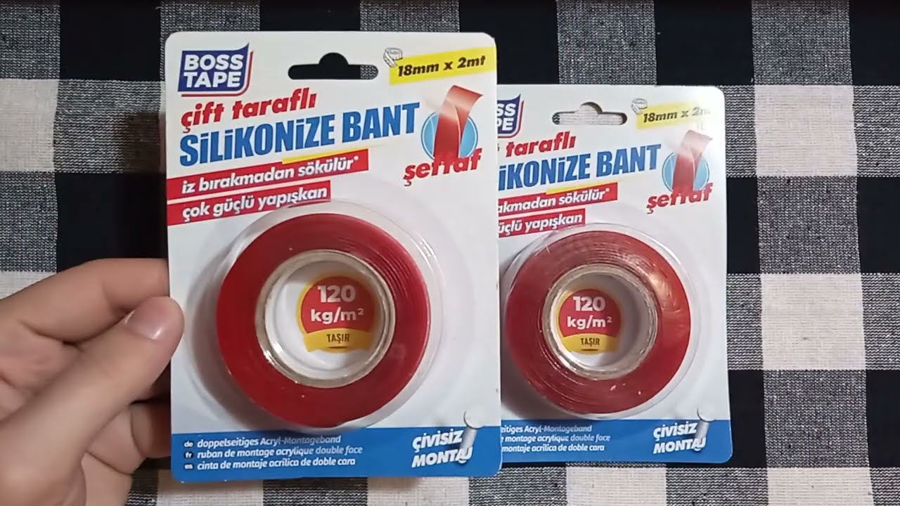 Silikonize Akrilik Çift Taraflı Bant / Siliconized Acrylic Double Sided Tape