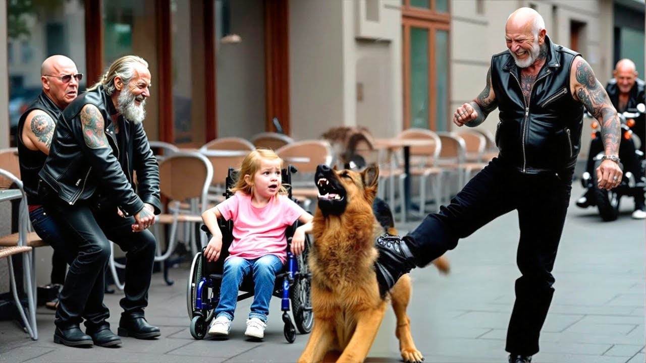 Motorkář Kopl Do Německého Ovčáka Malé Holčičky Ze Srandy — Netušil, Že Je To Policejní Pes