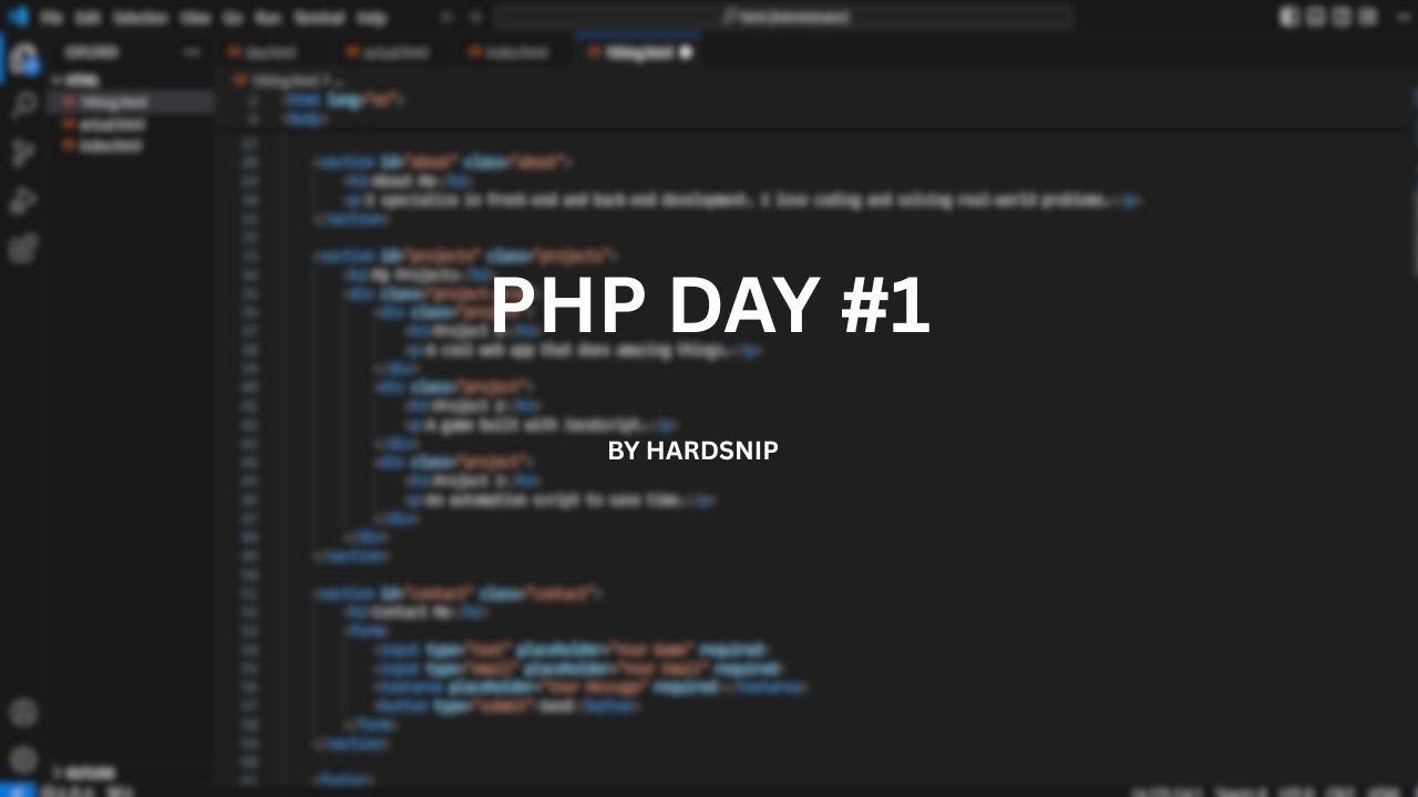 PHP Day 1 by in Bangla HardSnip #php #coding #webdesign - YouTube
