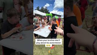 Watermelon eating competition! 🤣 momlife heart full ❣️ #momlifeheartfull