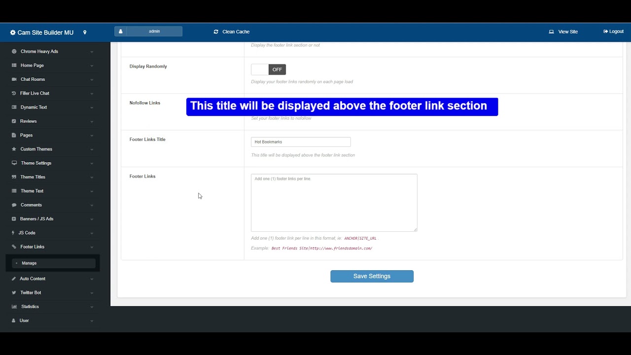 PHP Cam Script (v4) - Footer Links - YouTube