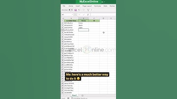 Excel Hack 🤩 #myexcelonline #excel #shorts