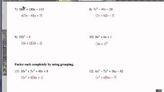 How to Factor Polynomials: Self Quiz