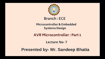 Microcontroller & Embedded System Design | AVR Microcontroller Part-1| AKTU Digital Education