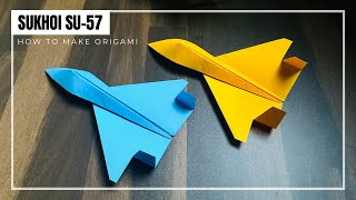 Silent Origami Jet Fighter SU-57 | Paper Craft DIY | ASMR Paper Folding