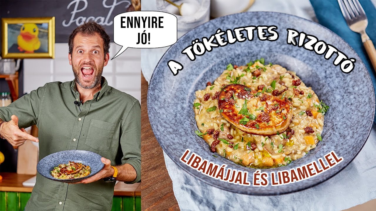 Zé libamájas-sütőtökös rizottója