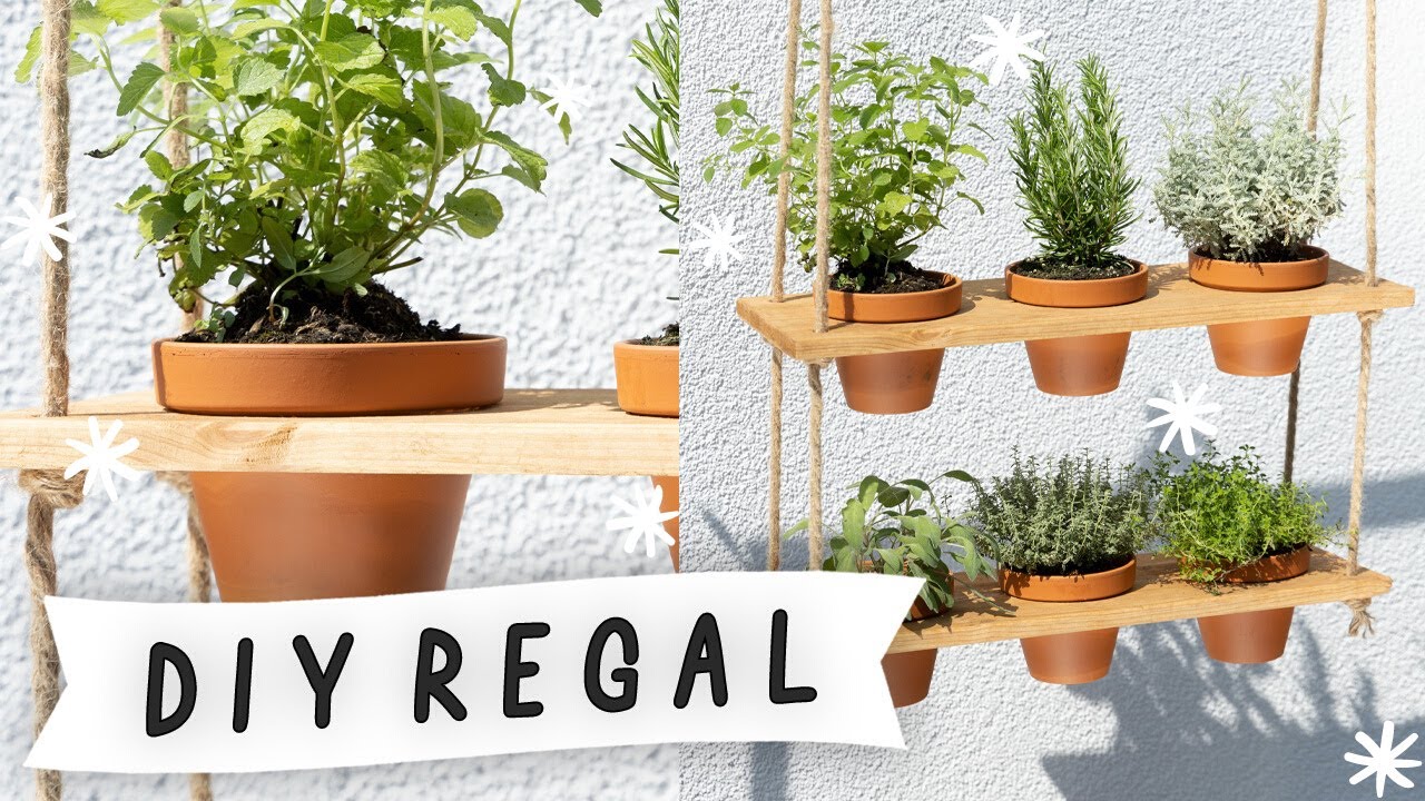 DIY hängendes Kräuterregal einfach selber bauen TRYTRYTRY YouTube