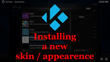 Installing a new skin in Kodi