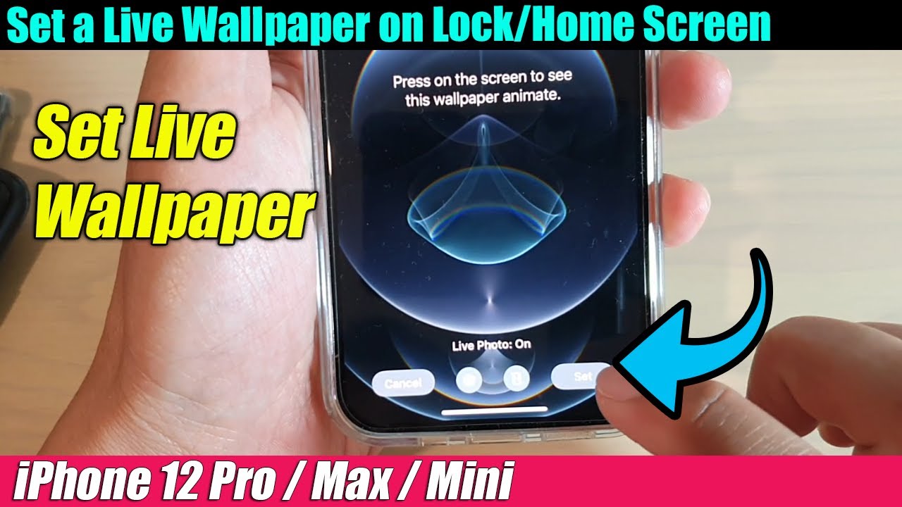 Iphone 12 12 Pro How To Set A Live Wallpaper For Lock Home Screen Youtube