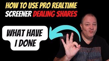 👉TRADING SHARES HOW TO USE PRO REALTIME SCREENER & Thoughts on Risk Reward