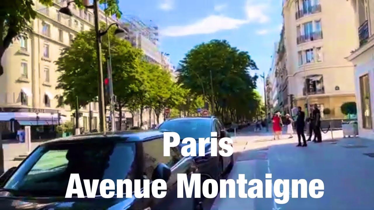 Paris city walks Avenue Montaigne Paris, France 4K 