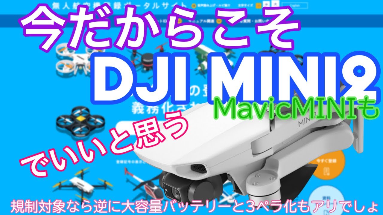 DJI MINI 2】海外版の大容量バッテリーを購入してみました!問題なく