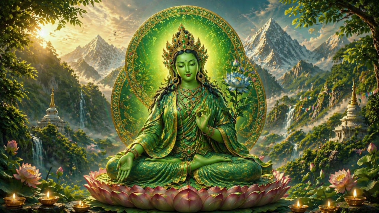 Green Tara Mantra Meditation 🌿 | Om Tare Tuttare Ture Soha | Healing \u0026 Inner Peace Music