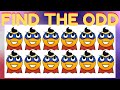 SPOT &amp; FIND THE ODD ONE OUT | HOW GOOD ARE YOUR EYES #24 Emoji Puzzle Quiz