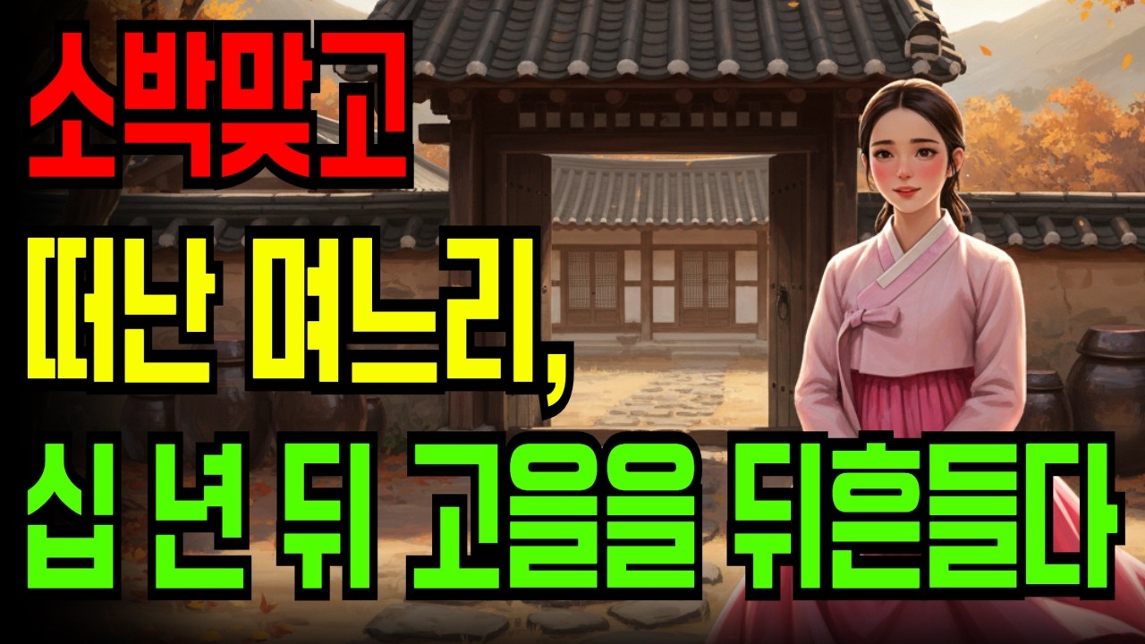 소박맞고 떠난 며느리, 십 년 뒤 고을을 뒤흔들다 | 조선시대 권선징악 #야담