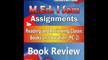M.Ed. I Book Review (PC-2) Reading and Reviewing Four Classic Books on Education #ccsu #shortvideo