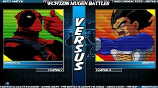 Wcfitz88 Mugen Battles Deadpool Vs Vegeta