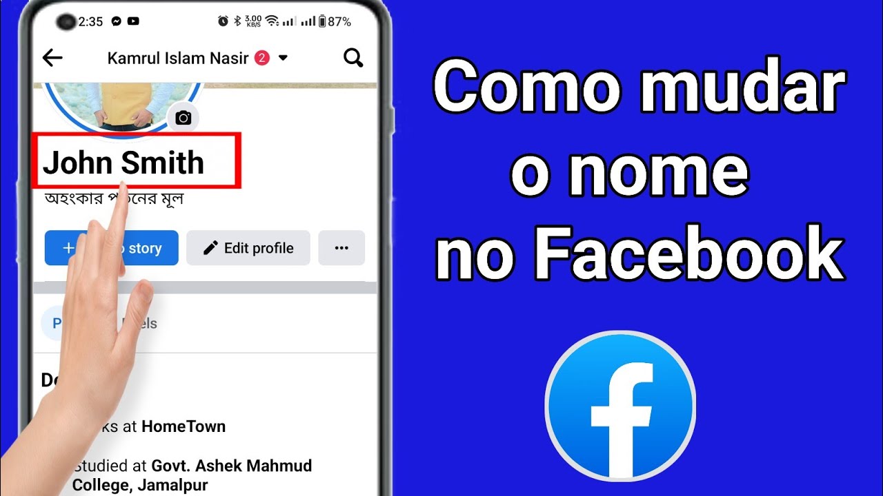 Como mudar seu nome no Facebook || Como mudar o nome do Facebook - YouTube