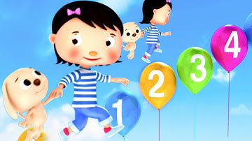 1-10 Number Song - Count Balloons | Popular Nursery Rhymes for Babies - Best Kids Songs