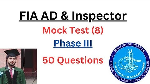 Ministry of Defence Assistant Director Past Papers Repeated MCQs | MOD AD Repeated MCQs |Mock Test 8