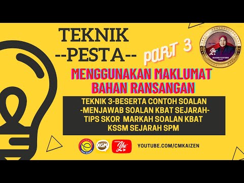 Tips Skor Soalan Kbat Kssm Sejarah Spm Kertas 2 Teknik Pesta Part 3 Bahan Ransangan Stimulus Youtube