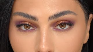 How to use colorful eyeshadow (full makeup tutorial) 💜 🧡  | Teni Panosian