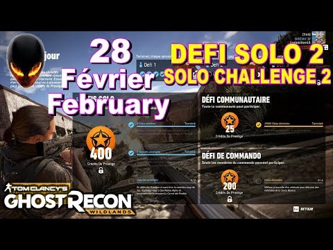 Ghost Recon Wildlands Solo Challenge 2 February 28 - Défi Solo 2 28 Février [FR]