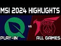 Fly vs psg highlights all games msi 2024 play in flyquest vs psg talon by onivia