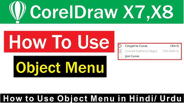 How to Use object Menu ,Curve,Join to curve in CorelDraw X7 in Hindi