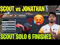 Scout vs Jonathan 🥵 Scout on fire 🔥 solo 6 Finishes ✅