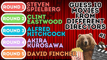 Guess 10 Movies From Different Directors | Spielberg, Hitchcock, Kurosawa & More | Film Quiz