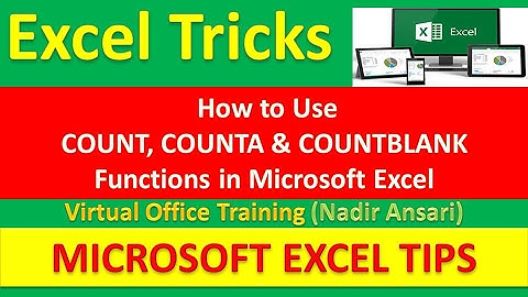 Excel Tips (How to Use COUNT, COUNTA & COUNTBLANK Function) Advanced Excel Video Tutorial