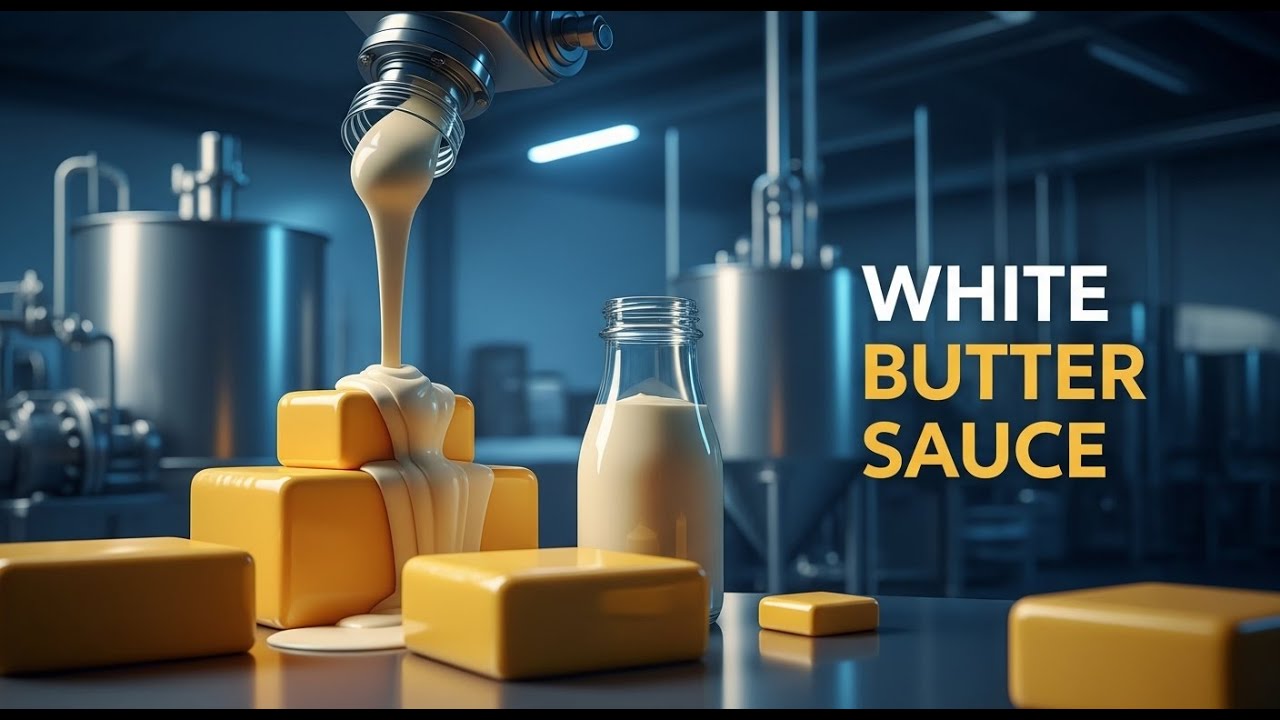How Butter and Cream Become Premium White Butter Sauce – Large-Scale Manufacturing | Full Process