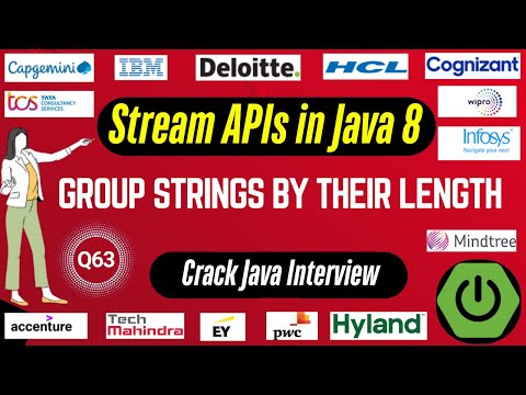 Java 8 Stream API Interview Questions: Group strings by their length using the Java 8 Streams API