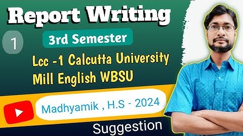 Calcutta University 3e semester LCC 1 Verplichte Engelse suggestie 2024 #rapport