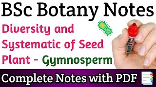 Diversity and Systematic of Seed Plant - Gymnosperm || #BSc Botany Handwritten Notes in Both Medium screenshot 4