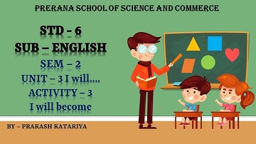 STD- 6 || ENGLISH SEM- 2 || UNIT-3 IN FUTURE  || ACTIVITY -3 I WILL BECOME || BY -PRAKASH KATARIYA