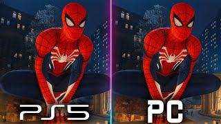 НАГЛЯДНОЕ СРАВНЕНИЕ SPIDER-MAN REMASTERED на ПК и PS5