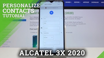 Add Photo to Contact on ALCATEL 3X 2020 - Personalize Contacts