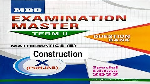 #MBD EXAMINATION MASTER # CONSTRUCTION! #pseb #psebboard #pseb10thclass