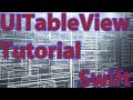 iOS Dev. #1 - UITableView Tutorial & Design Swift Xcode