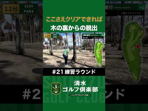 【ゴルフ×清水直行】「ここさえクリアできれば！」木の裏からの脱出！ #清水直行 #松浦美侑 #ゴルフ #関東アマ #清水ゴルフ倶楽部
