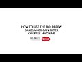 How to prepare al ameeds american coffee using the boldbrew classic machine